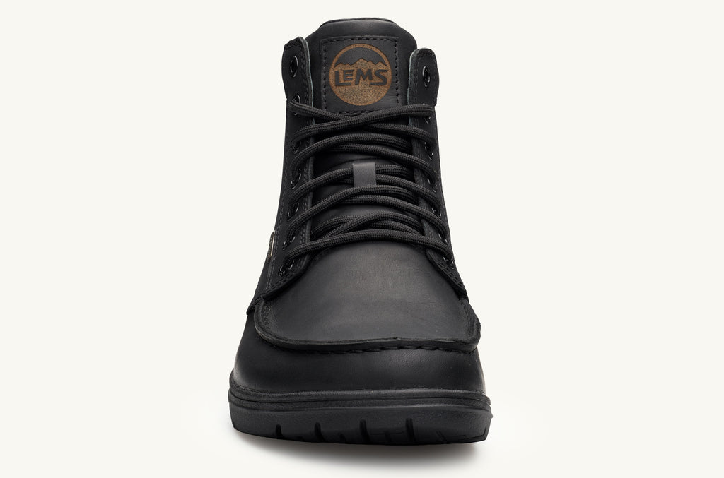 Black Men's Lems Boots Waterproof Boulder | PEG2194YX