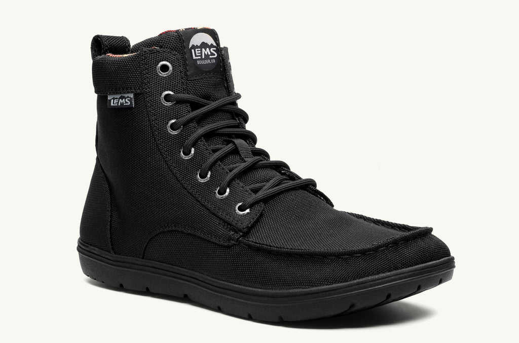 Black Men's Lems Nylon Boots Boulder | LYM4320EE