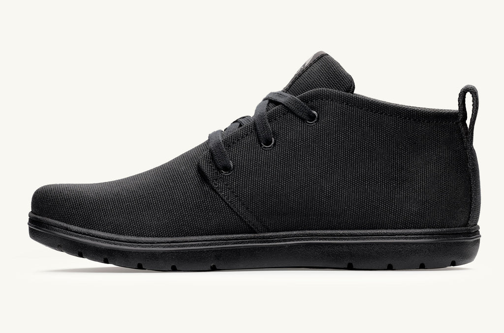 Black Women's Lems Canvas Boots Chukka | WGV2033AD