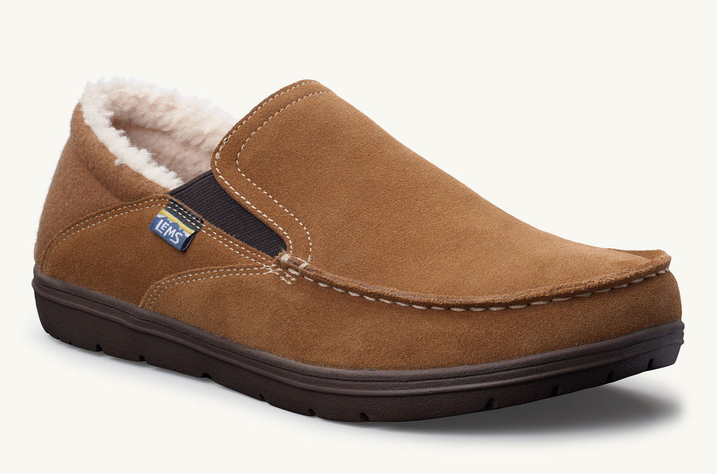 Brown Men's Lems Fur Slip On Shoes Drifter | QNJ2890BP