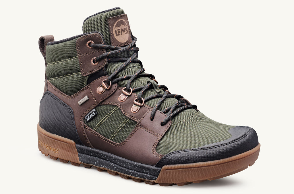 Olive Brown Men's Lems Boots Waterproof Outlander | HKQ3986WN