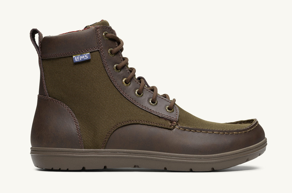 Olive Brown Women's Lems Nylon Boots Boulder | YBY694WL