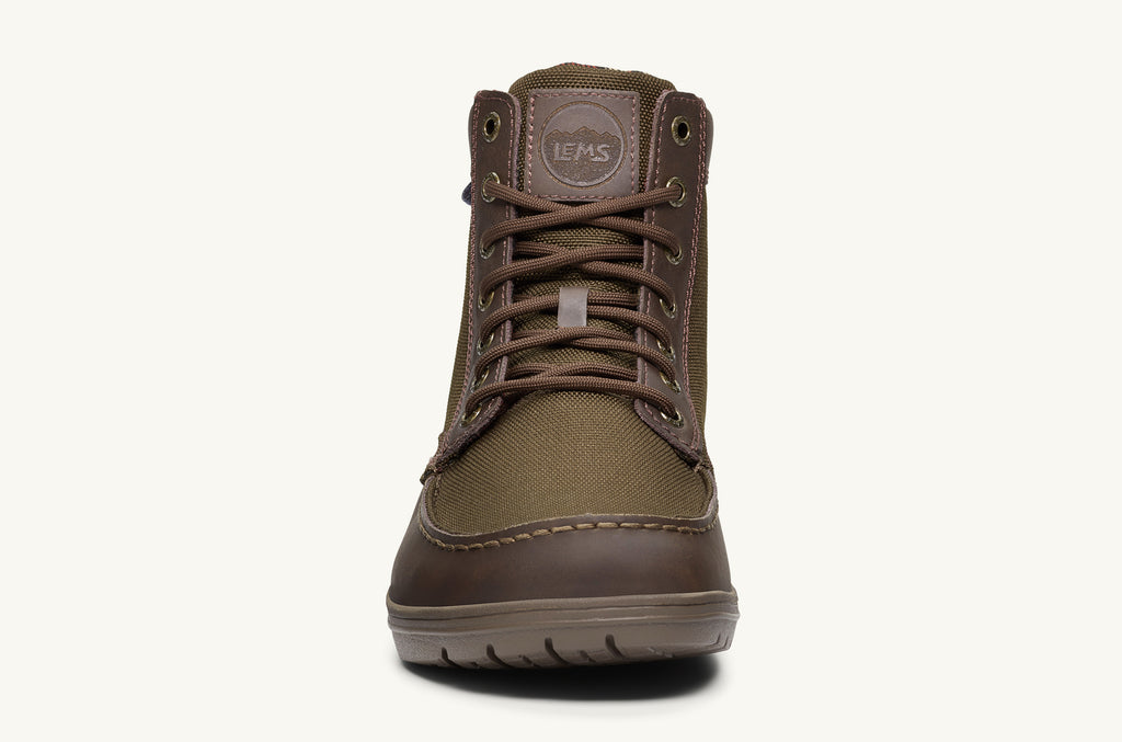 Olive Brown Women's Lems Nylon Boots Boulder | YBY694WL