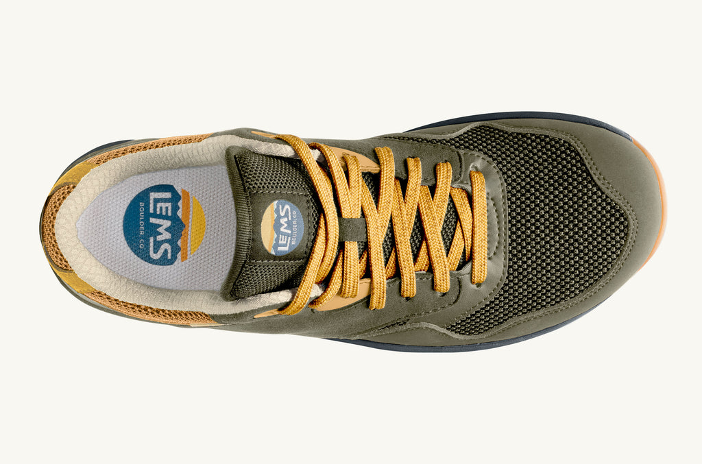 Olive Yellow Men's Lems Sneakers Trailhead | XKA520AO