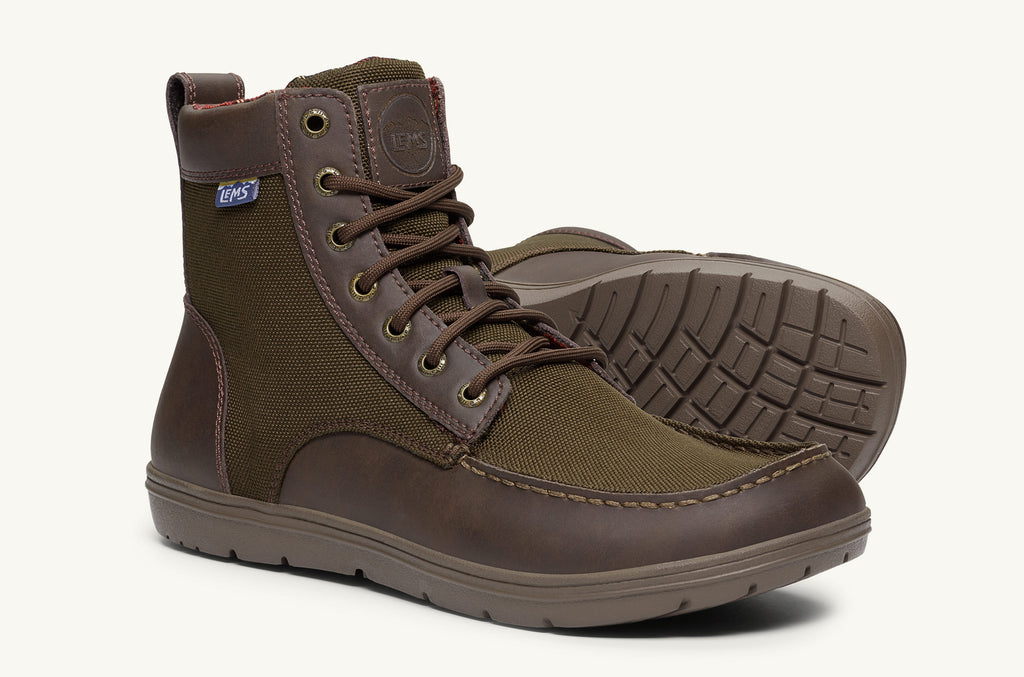 Olive Men's Lems Nylon Boots Boulder | IOM769PG