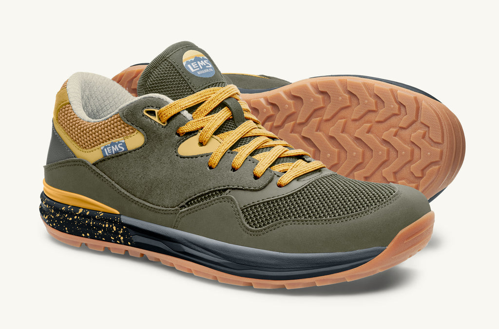 Olive Yellow Men's Lems Sneakers Trailhead | XKA520AO